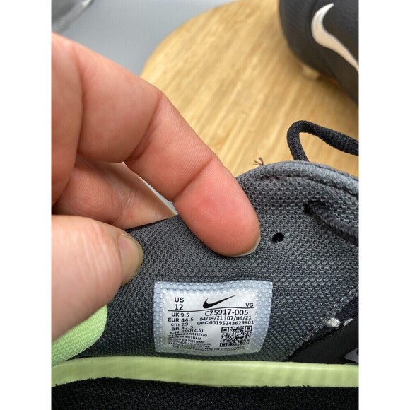 Nike Softball Cleats Womens 12 Hyperdiamond 4 Elite Black White Shoe CZ5917-005 - Picture 9 of 16